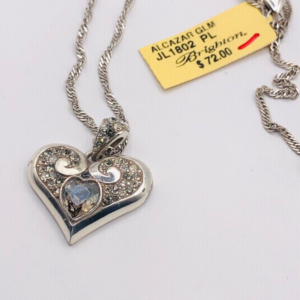 Brighton Alcazar Glam Heart Crystals Necklace  New with tag